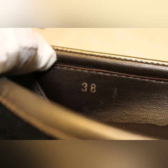 Tod's Gold Black Suede Ballet Flats Comfort Slip On Driving Shoes 8 - Picture 7 of 10